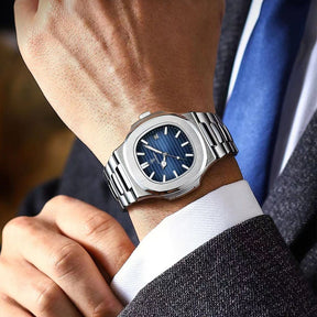 Relógio masculino chronos quartzo com pulseira em aço